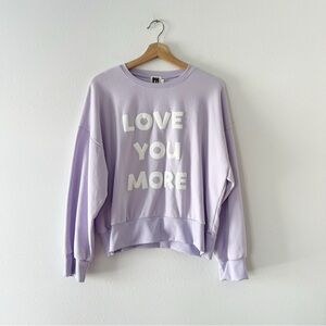 PETITE HAILEY | Love You More Lilac Womens Sweatshirt | M